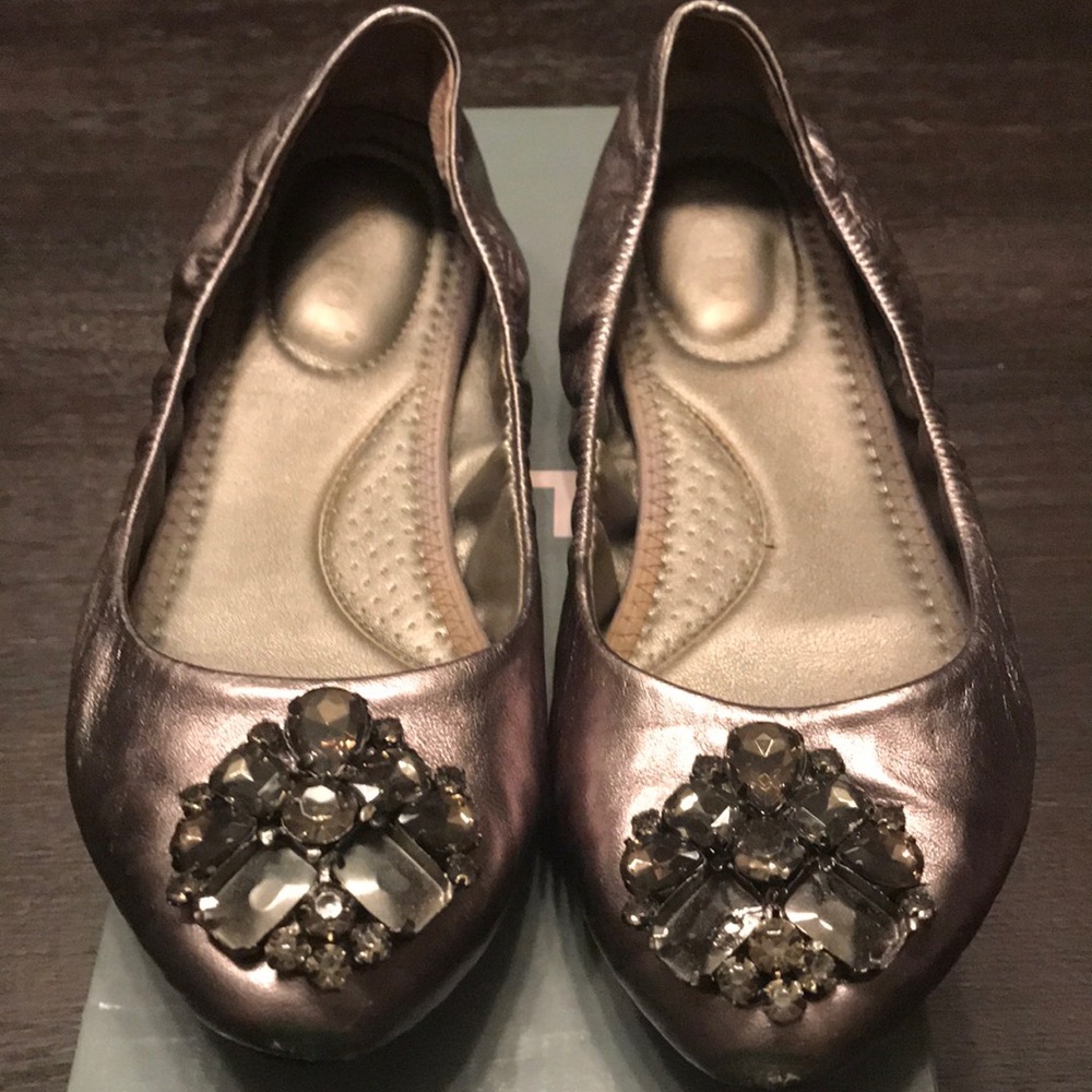 Metallic me too Jeweled Flats